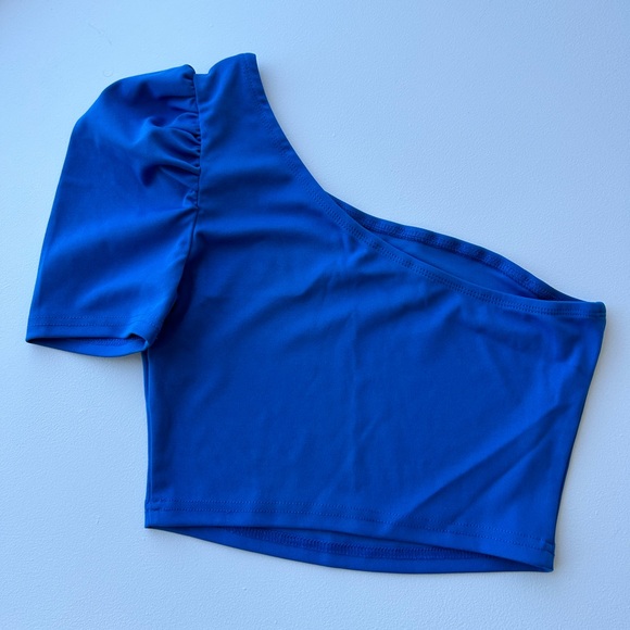 Shein Blue Summer Crop Top - Picture 4 of 6